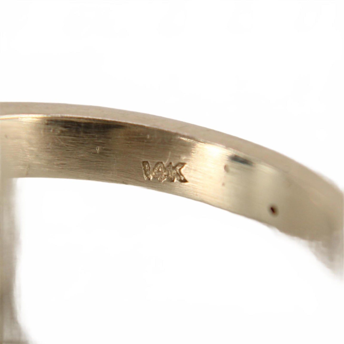 Antique 14kt White Gold Natural Old Mine Cut Diamond Cocktail Fan Ring Size 7