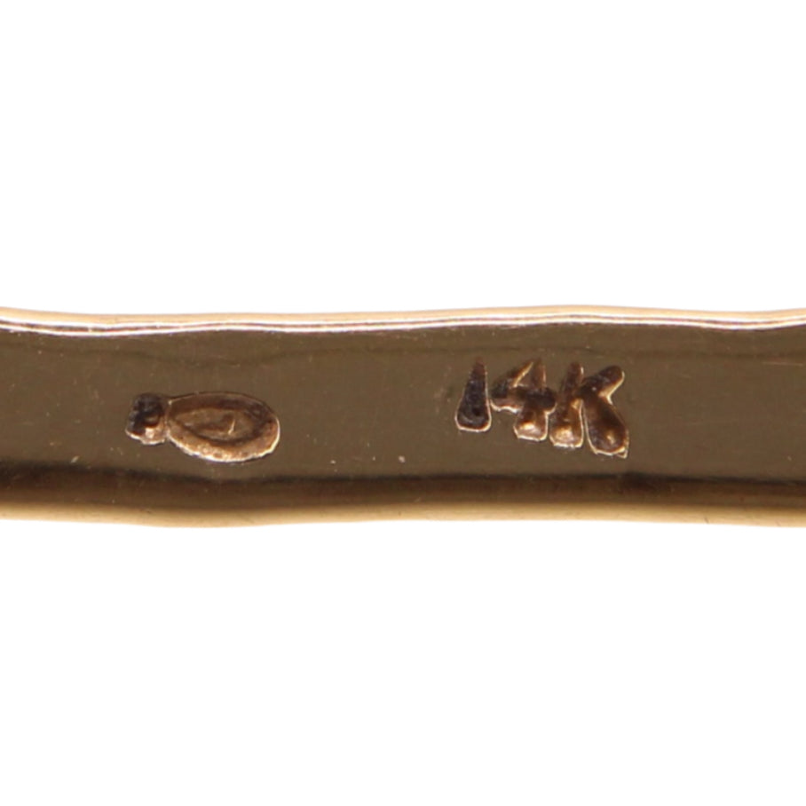 *SOLD* 14kt Yellow Gold Polished Hammered Pointed Collar Cuff Necklace