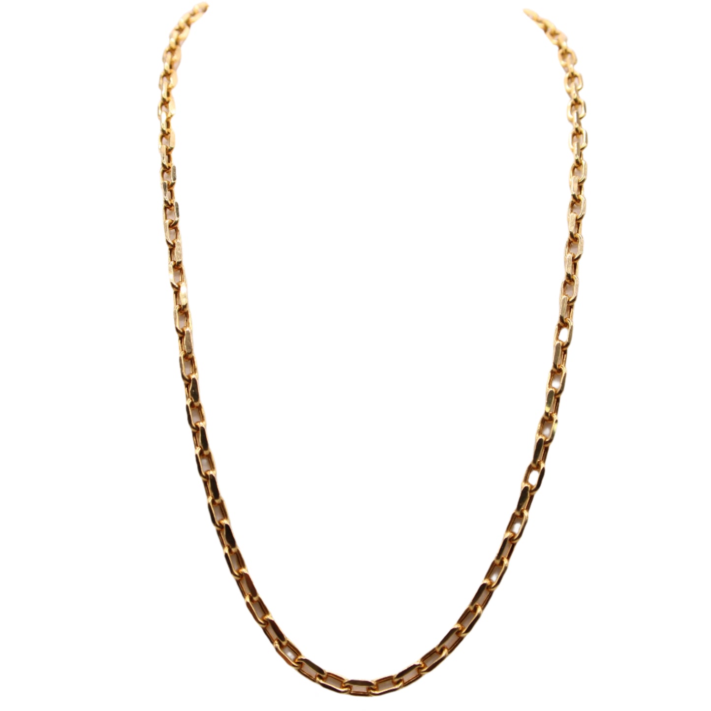 *SOLD* 14kt Yellow Gold Anchor Parisian Cable Link Chain Necklace 20"