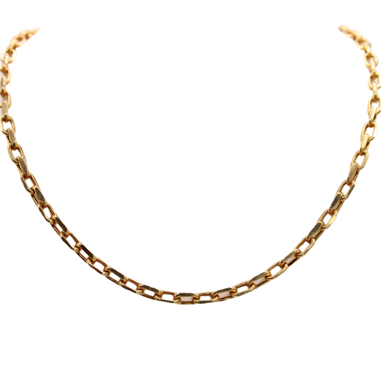 *SOLD* 14kt Yellow Gold Anchor Parisian Cable Link Chain Necklace 20"
