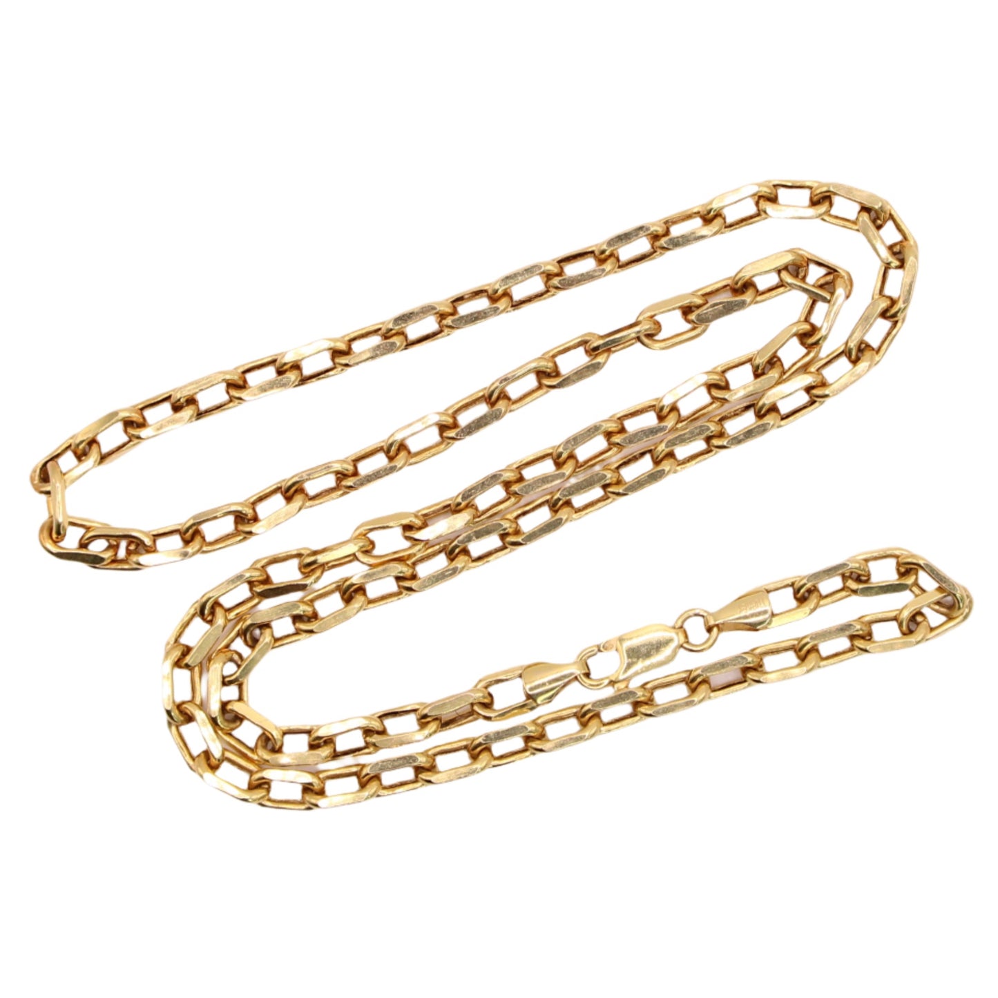 *SOLD* 14kt Yellow Gold Anchor Parisian Cable Link Chain Necklace 20"