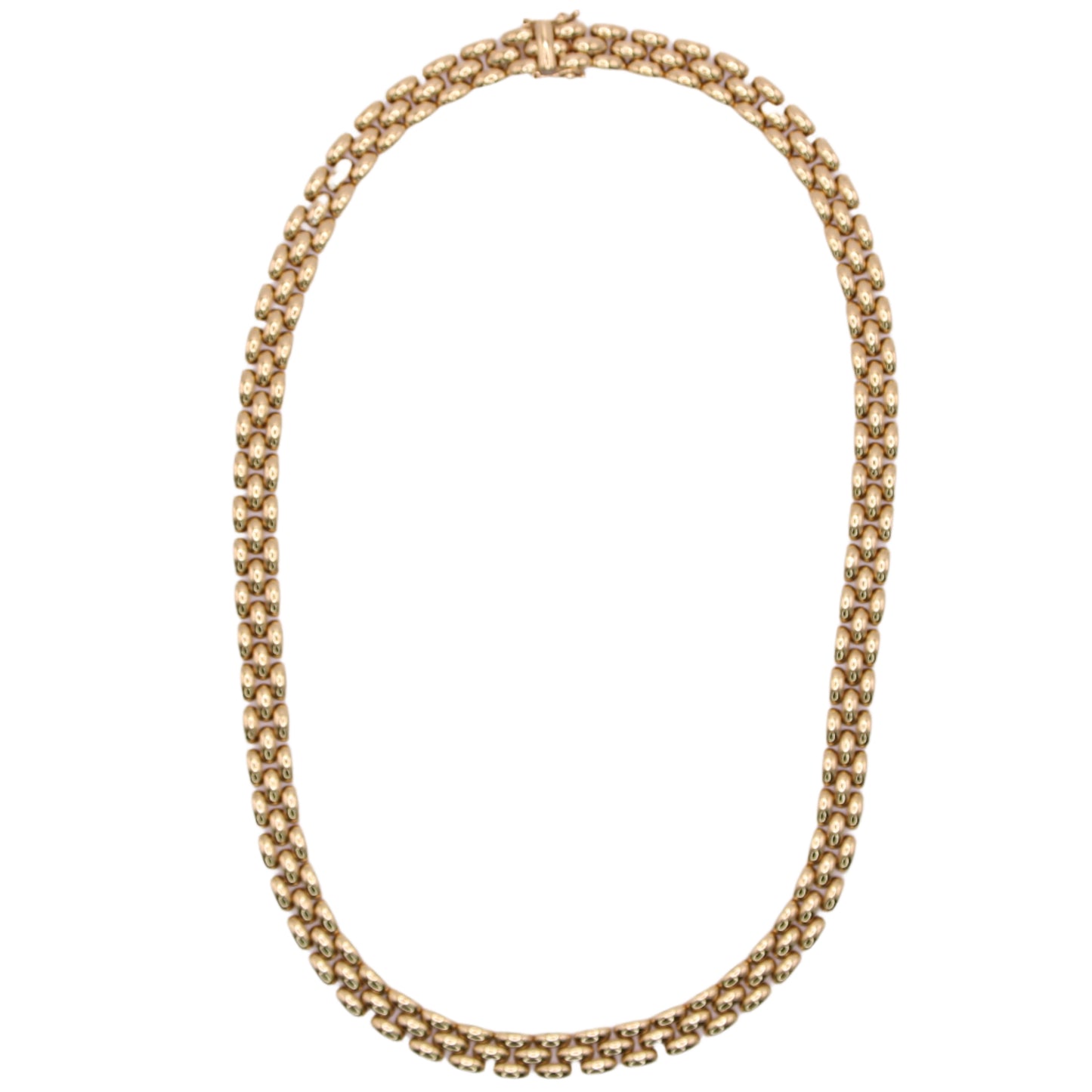 *SOLD* Aurafin 14kt Yellow Gold Panther Chain Link Collar Statement Necklace 16"