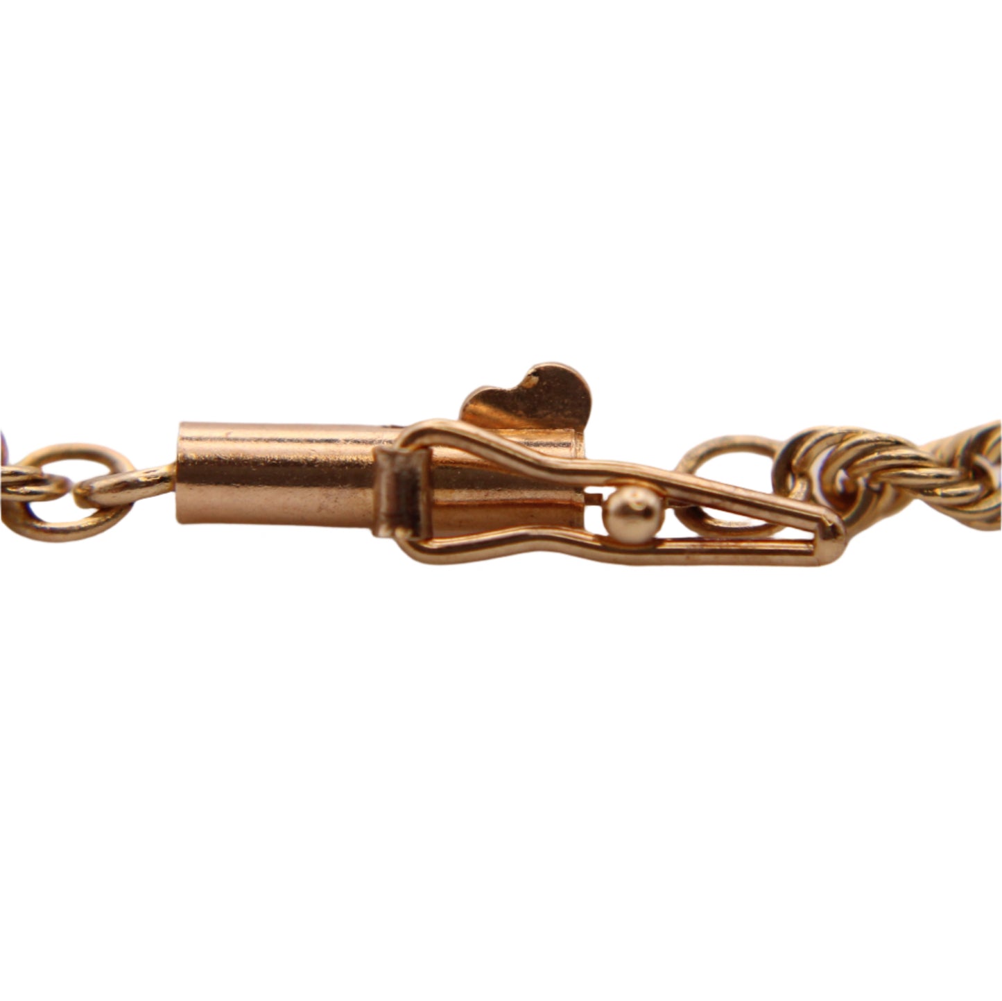 Vintage 14kt Yellow Gold Rope Chain Link Bracelet 6.75"