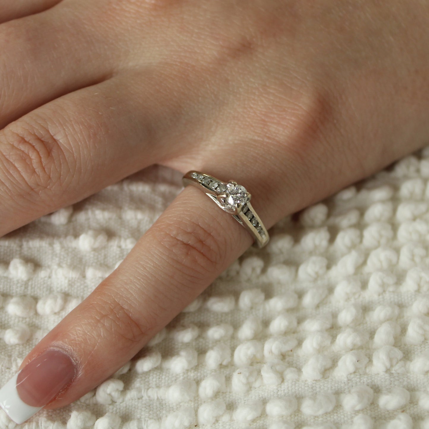 14kt White Gold Diamond 0.35cttw Engagement Wedding Ring Band RJW