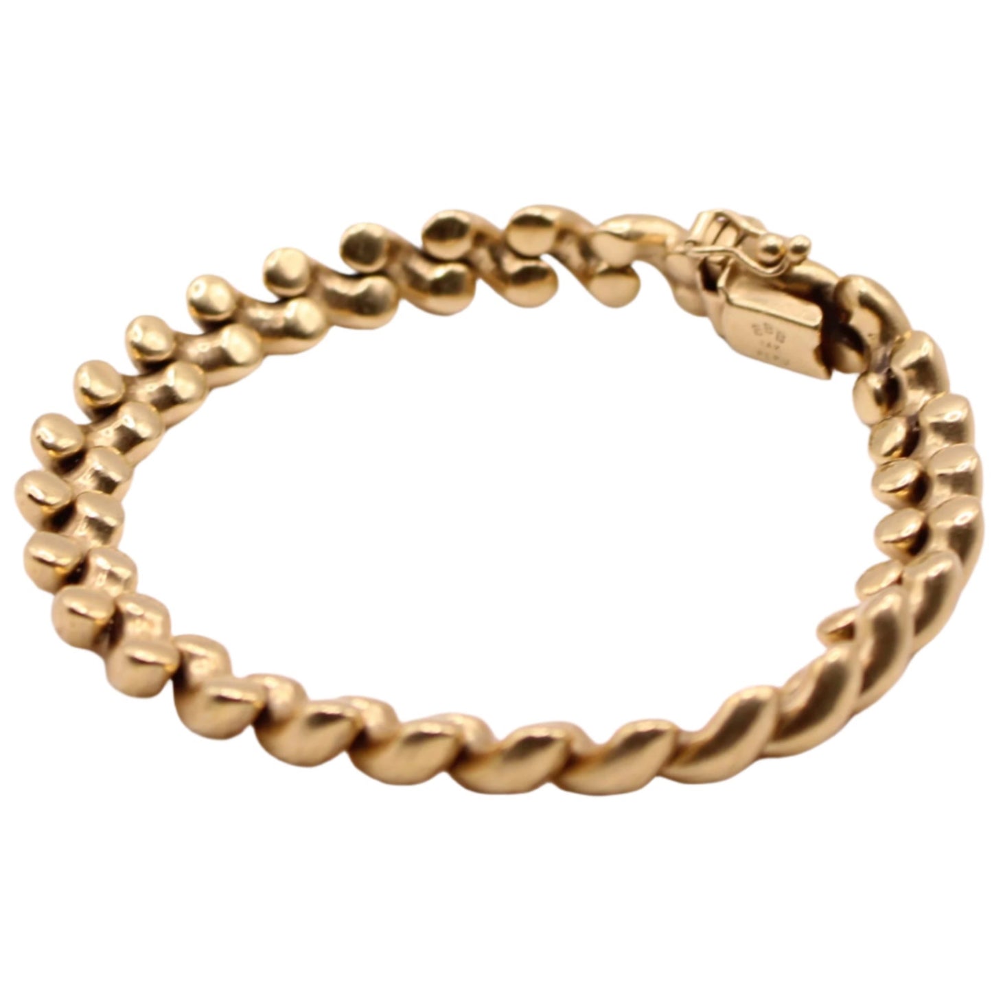 Bailey Banks & Biddle 14kt Yellow Gold San Marco Faceted Cut Bracelet 6.5"