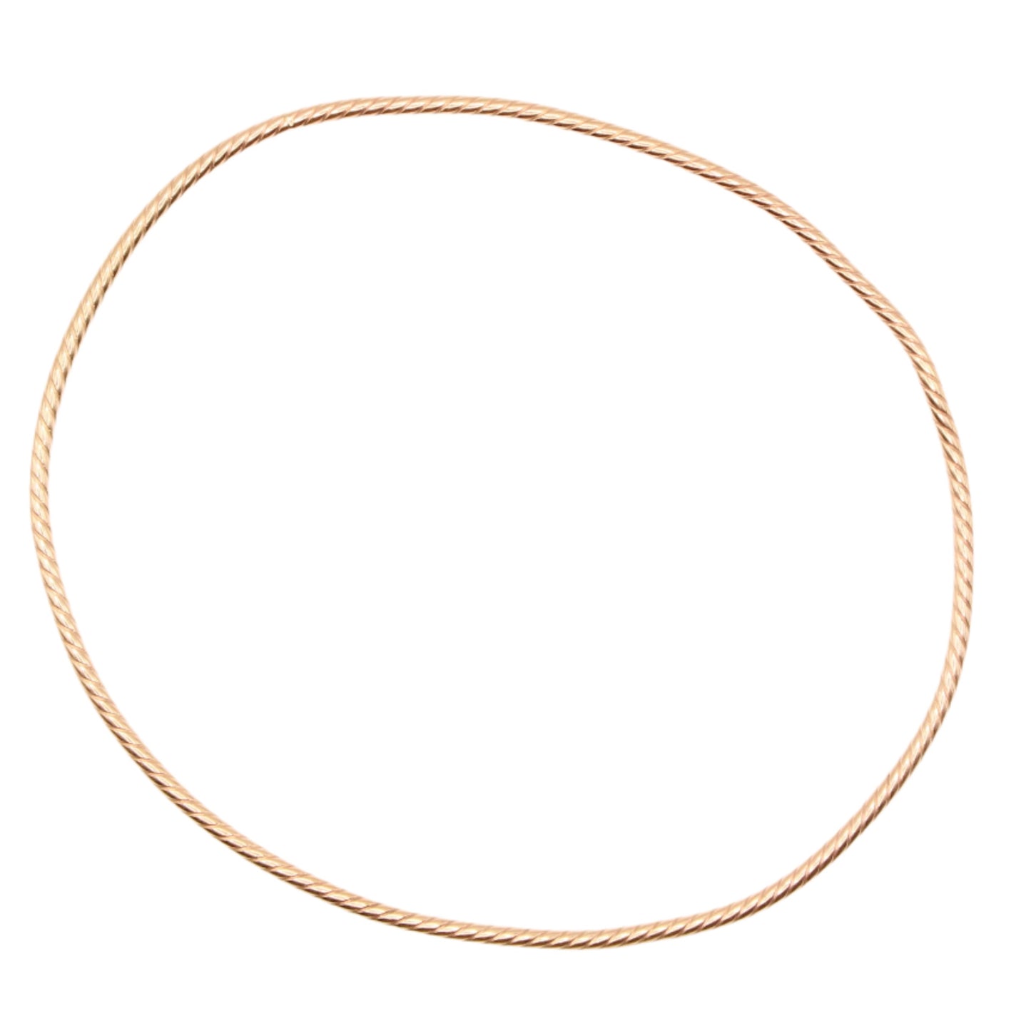 *SOLD* 14kt Yellow Gold Dainty Rope Twist Adjustable Minimalist Bangle Bracelet