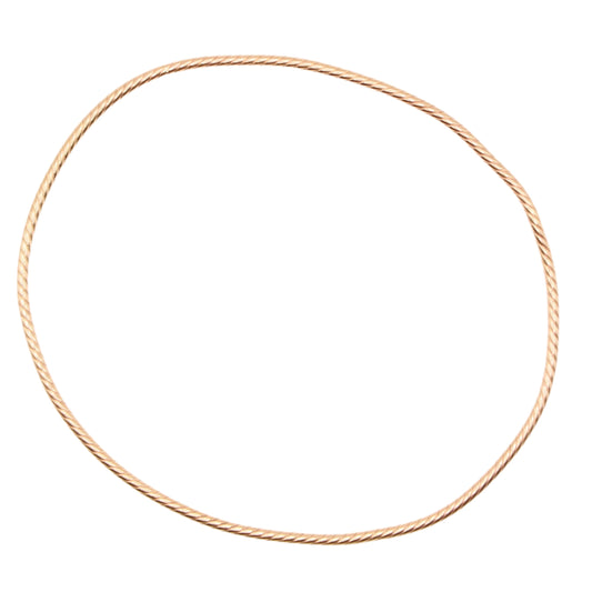 *SOLD* 14kt Yellow Gold Dainty Rope Twist Adjustable Minimalist Bangle Bracelet