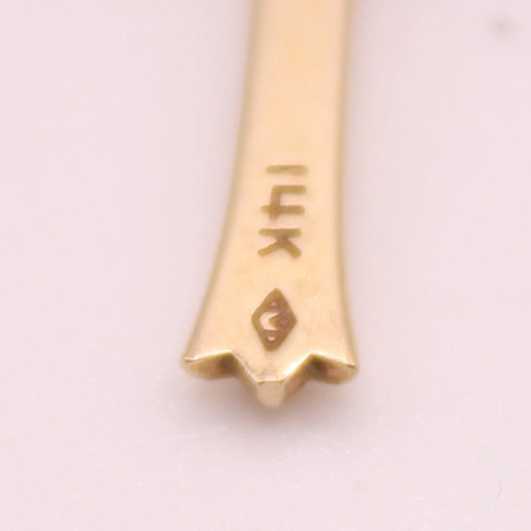 Vintage 14kt Yellow Gold Diamond Elegant Religious Cross Pendant