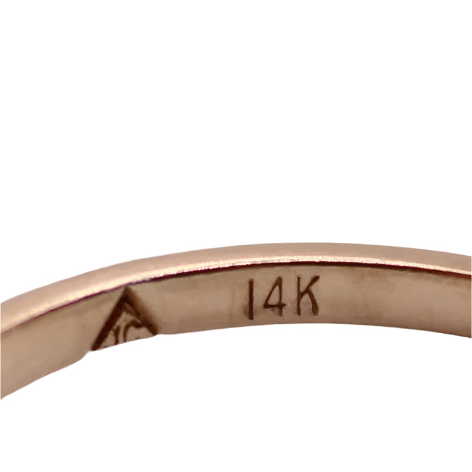 Antique 14kt Two Tone Gold Diamond 0.20 CT Solitaire High Setting Engagement Ring