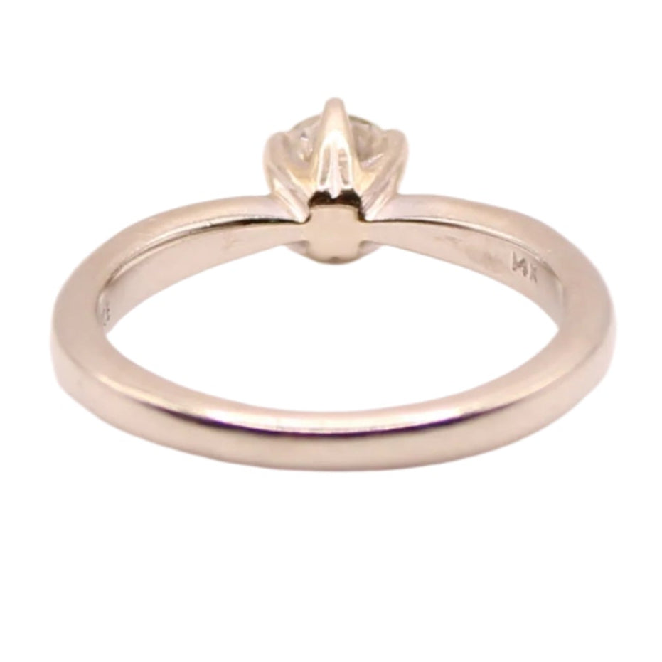 Solstice 14kt White Gold Diamond Round Cut .50 Carat Solitaire Engagement Wedding Ring