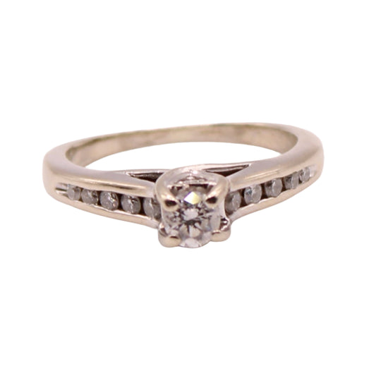 14kt White Gold Diamond 0.35cttw Engagement Wedding Ring Band RJW