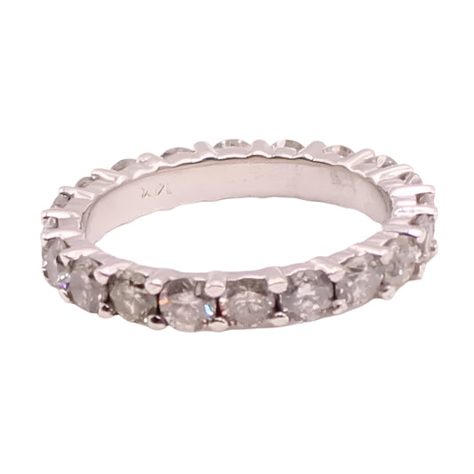 14kt White Gold 2CT Diamond Eternity Stacker Wedding Band Ring