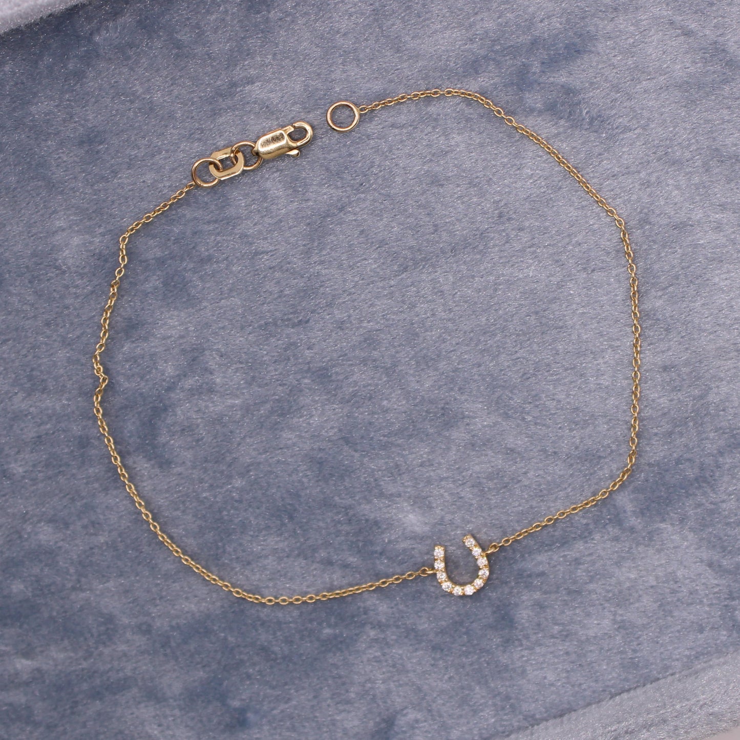 Ferkos 14kt Yellow Gold Diamond Mini Horseshoe Bracelet