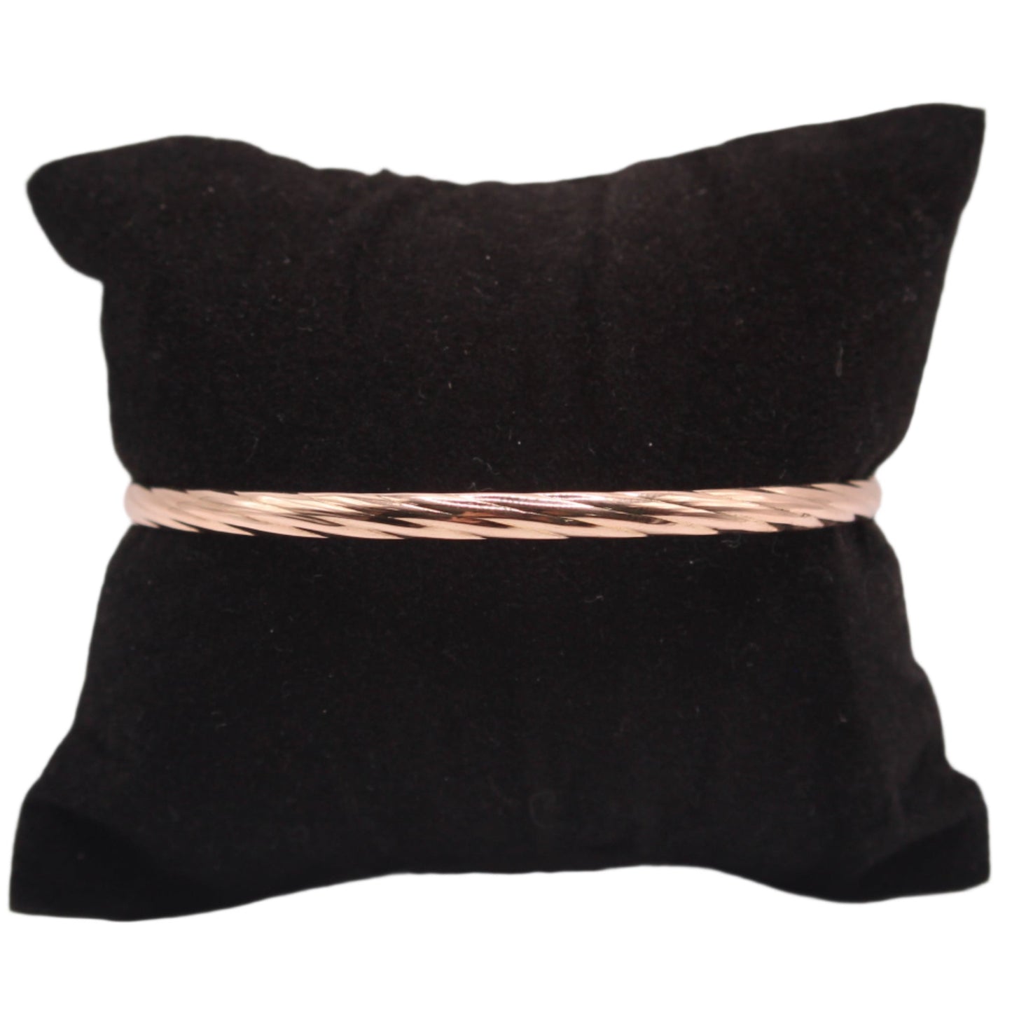 18kt Rose Gold Atasay Kuyumculuk Twist Cable Style Bangle Bracelet