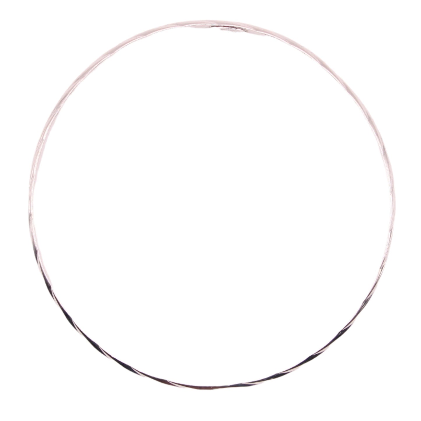 18kt White Gold Atasay Kuyumculuk Twist Cable Style Bangle Bracelet