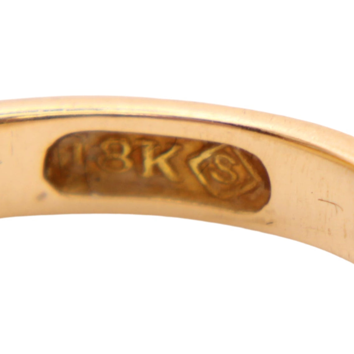 Vintage 18kt Yellow Gold Plain Stacker Minimalist Band Wedding or Pinky Ring