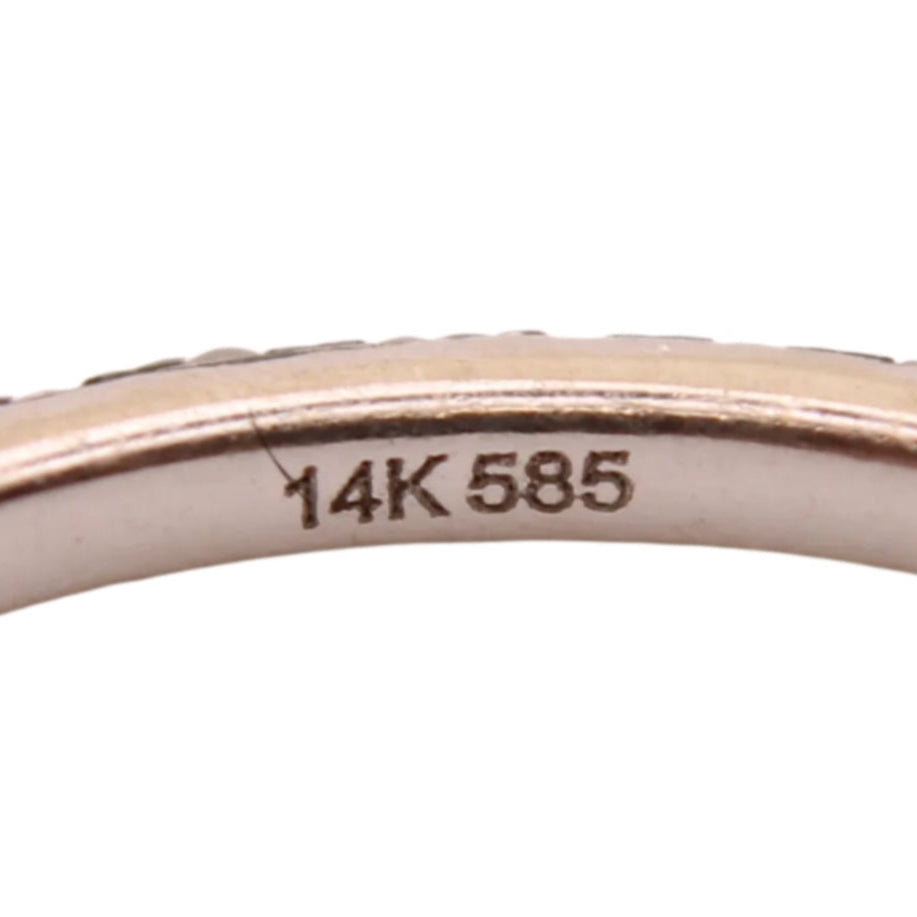 *SOLD* 14kt White Gold Pave Diamond Eternity Dainty Mini Band Stacker Ring