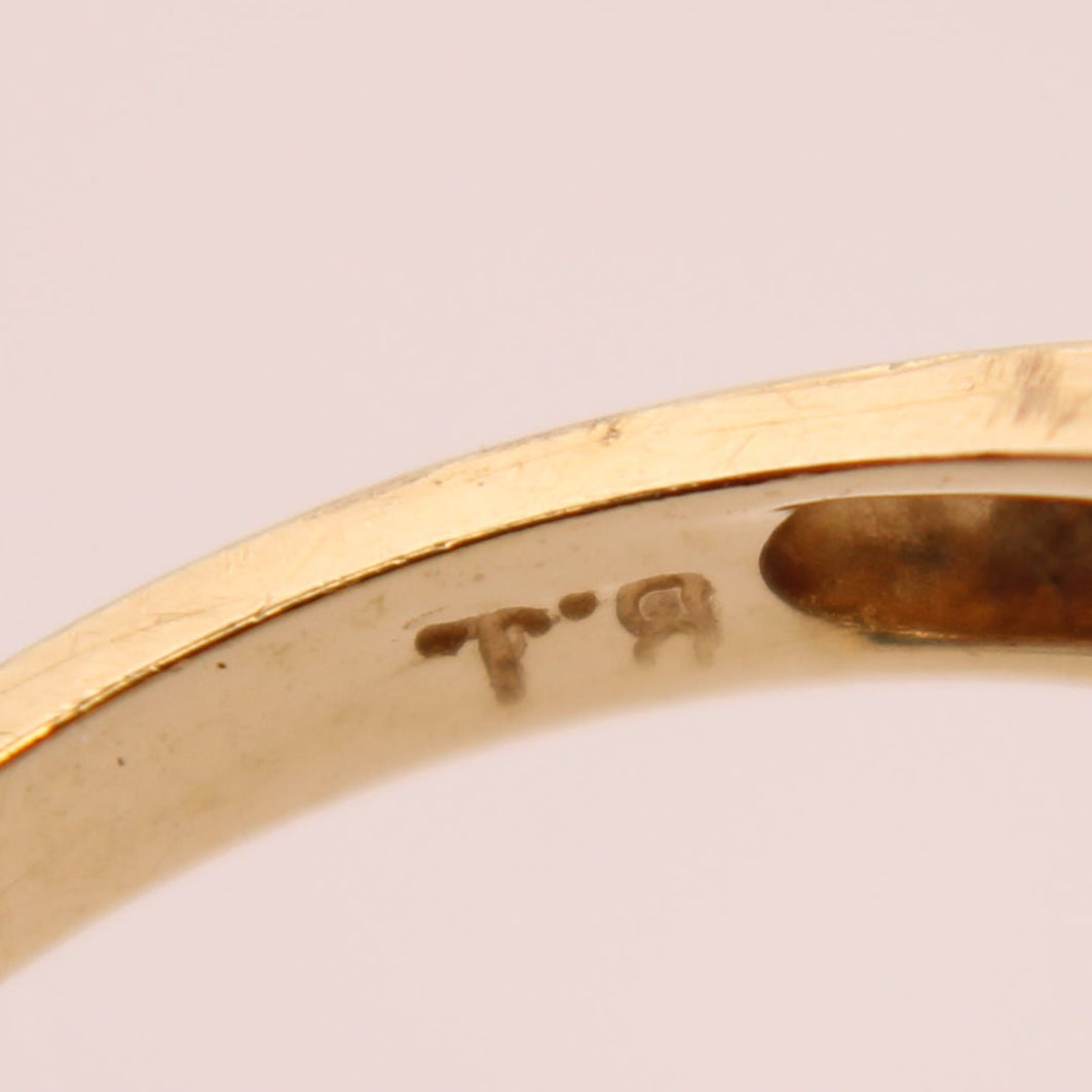 14kt Yellow Gold Diamond Blue Topaz Marquise Ribbon Wrap Cocktail Ring