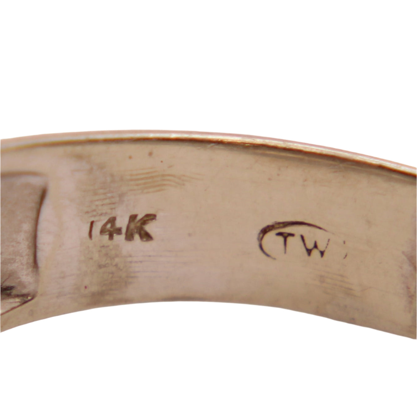 Antique 14kt White Gold Diamond Art Deco Wedding Engagement Band Ring