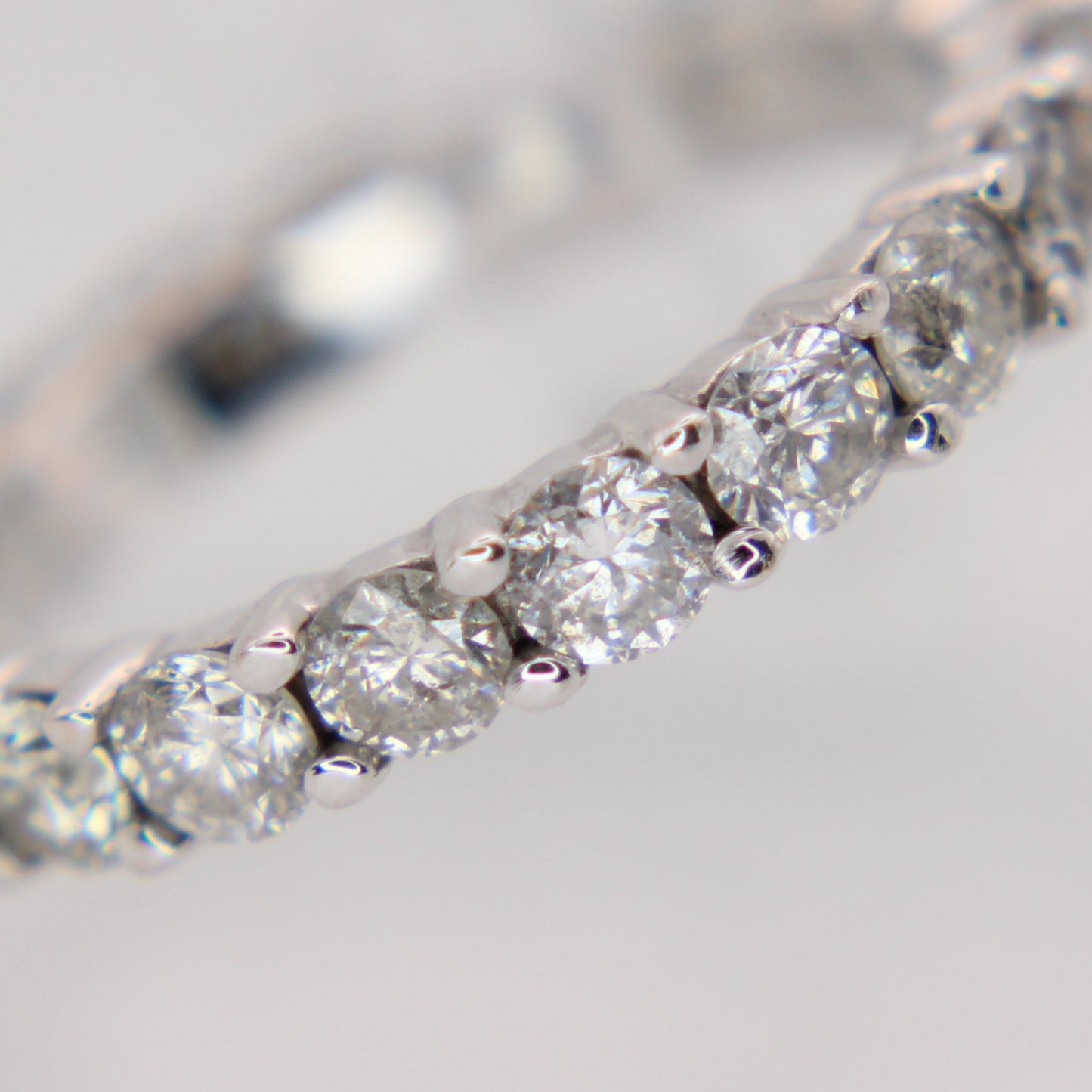 14kt White Gold 2CT Diamond Eternity Stacker Wedding Band Ring