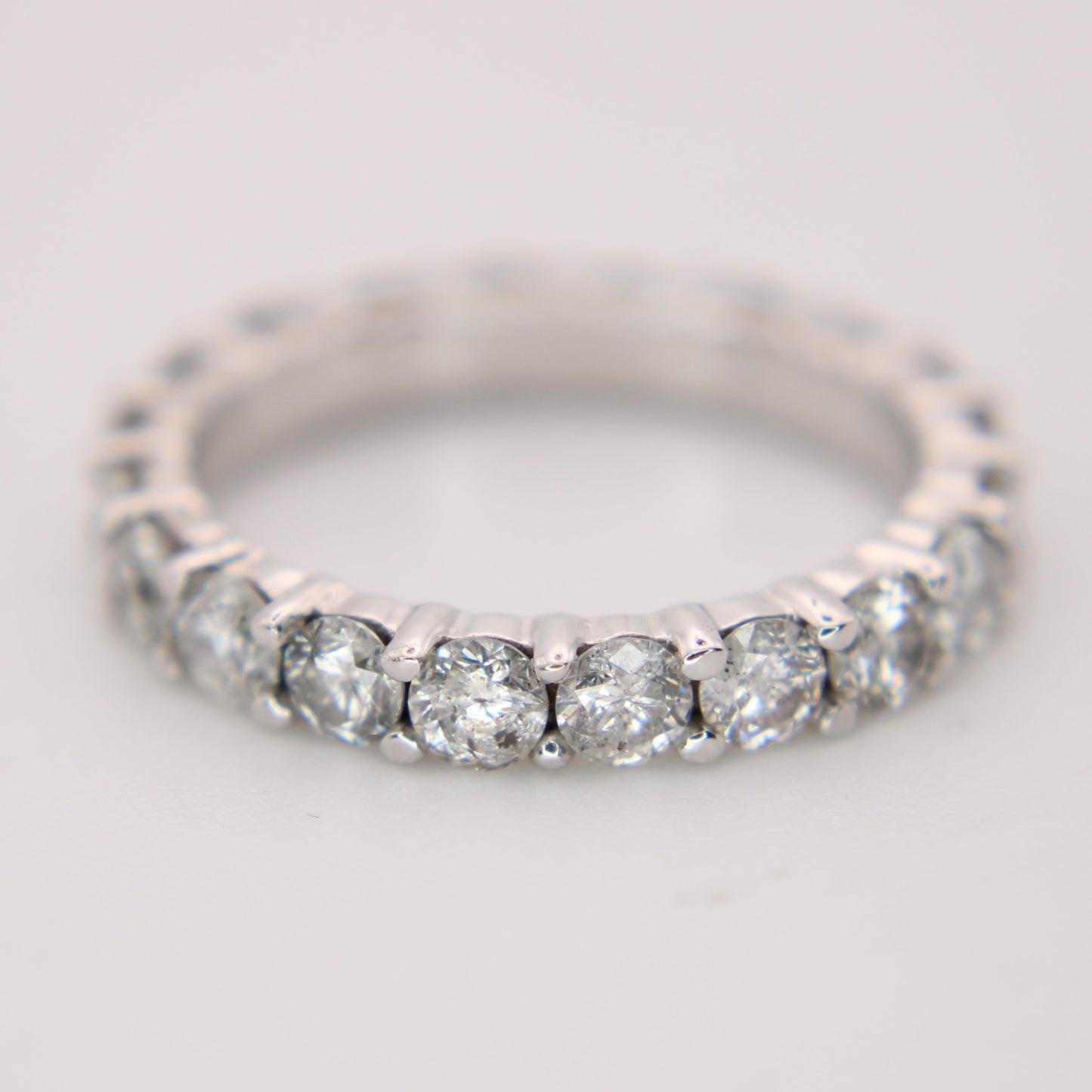 14kt White Gold 2CT Diamond Eternity Stacker Wedding Band Ring