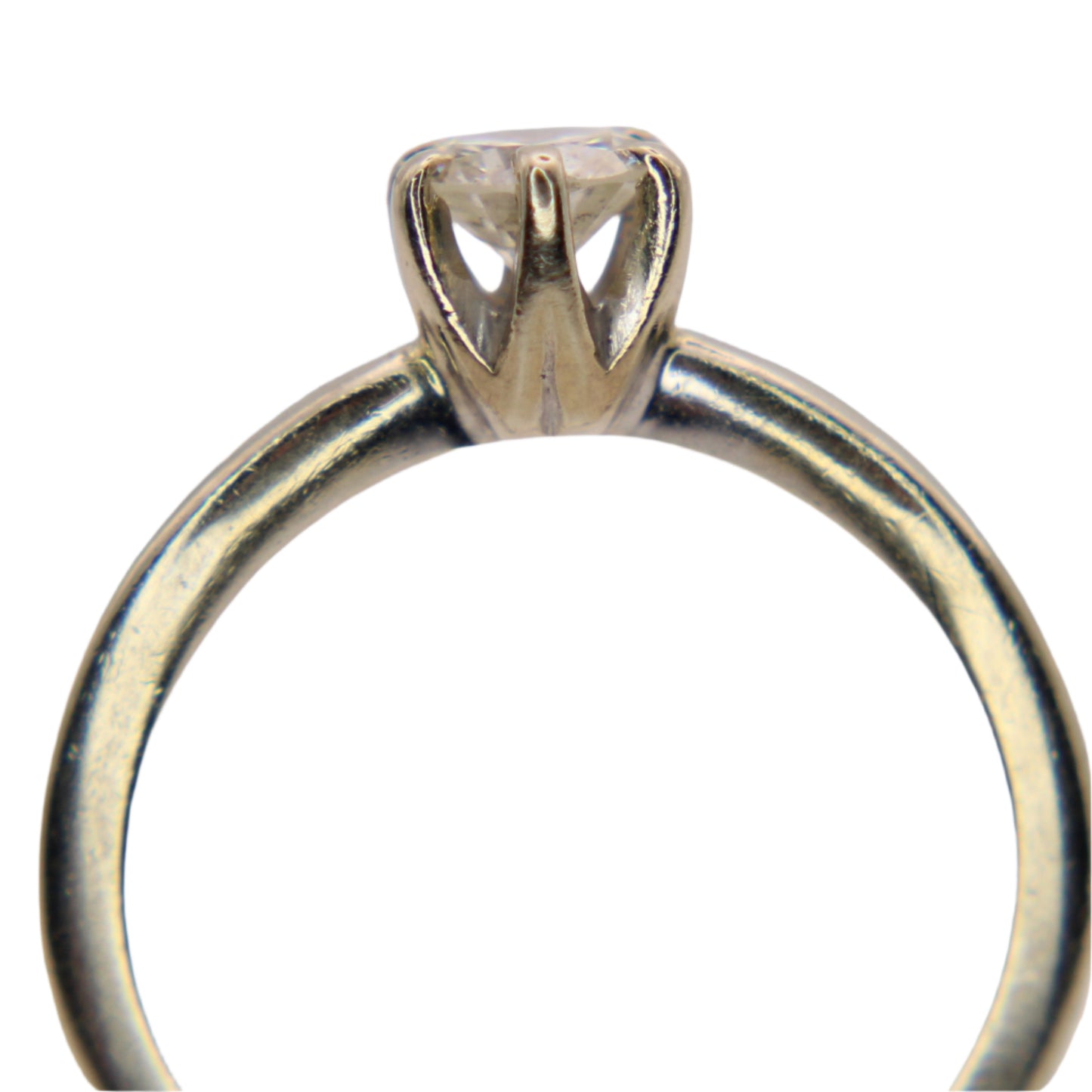 Solstice 14kt White Gold Diamond Round Cut .50 Carat Solitaire Engagement Wedding Ring