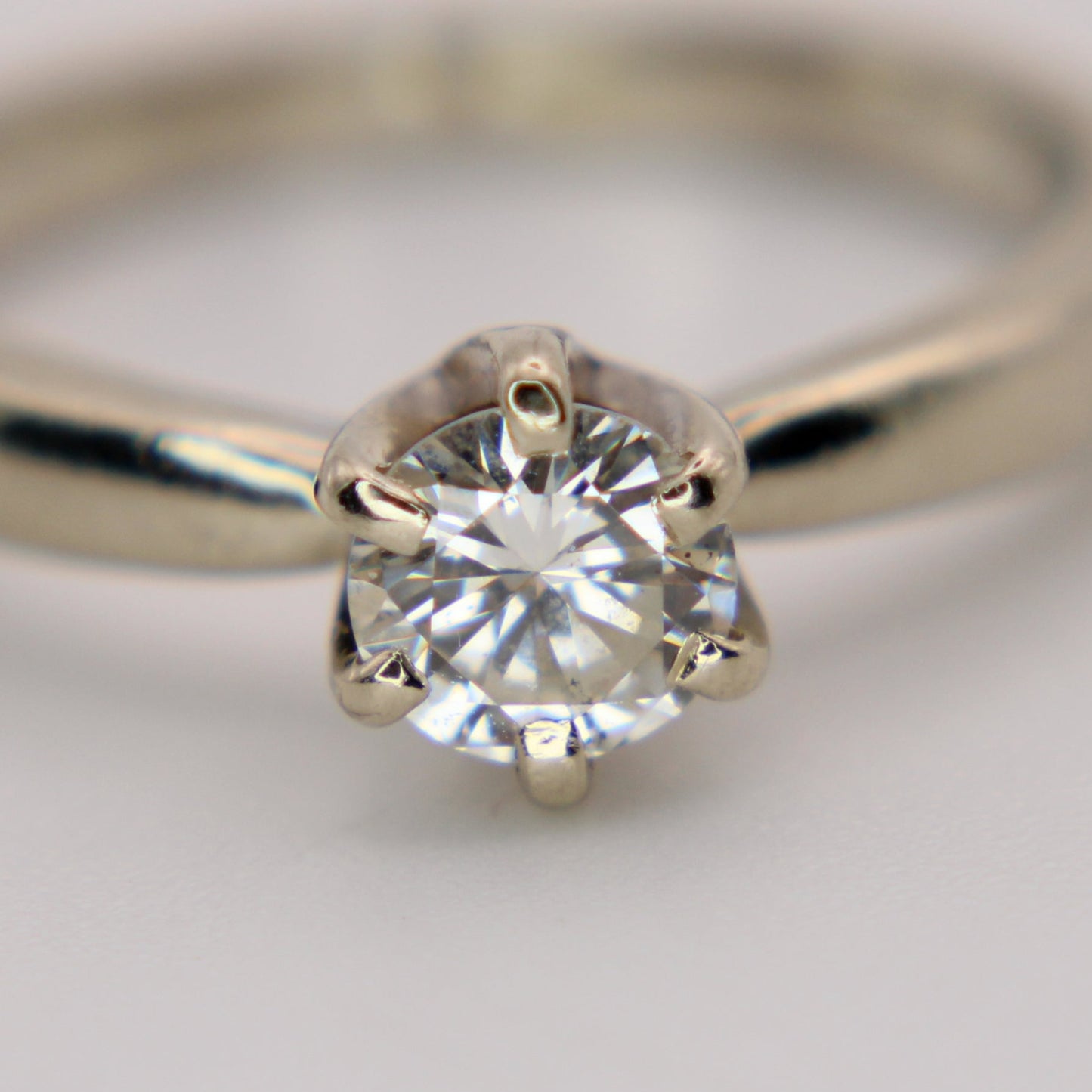 Solstice 14kt White Gold Diamond Round Cut .50 Carat Solitaire Engagement Wedding Ring