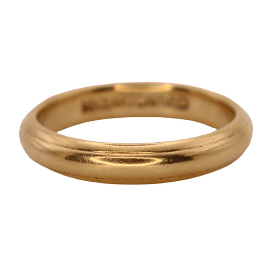 ArtCarved Vintage 14kt Yellow Gold Plain Edged Stacker Minimalist Band Wedding or Thumb Ring