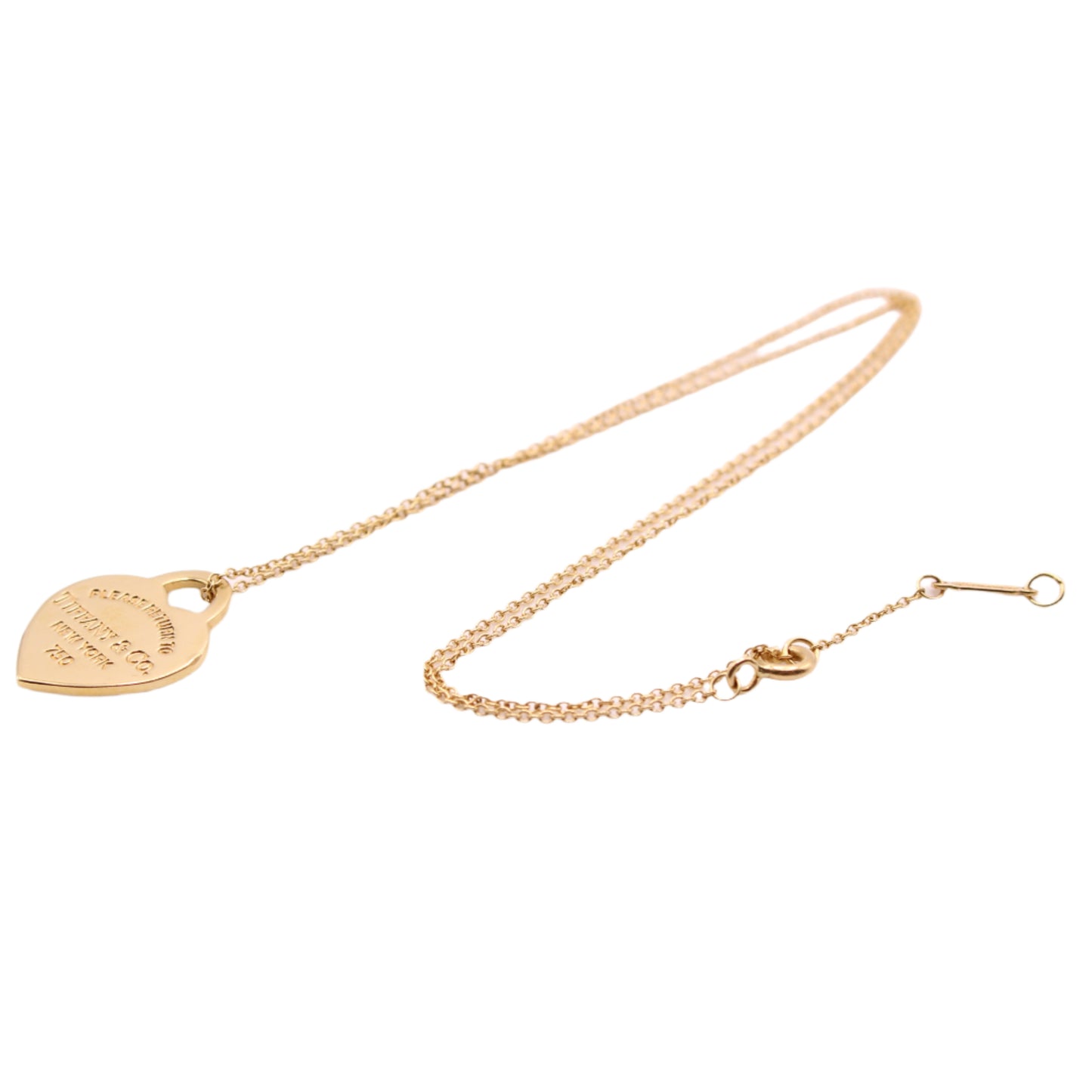 Tiffany & Company 18kt Yellow Gold Return To Heart Tag Chain Necklace 16"