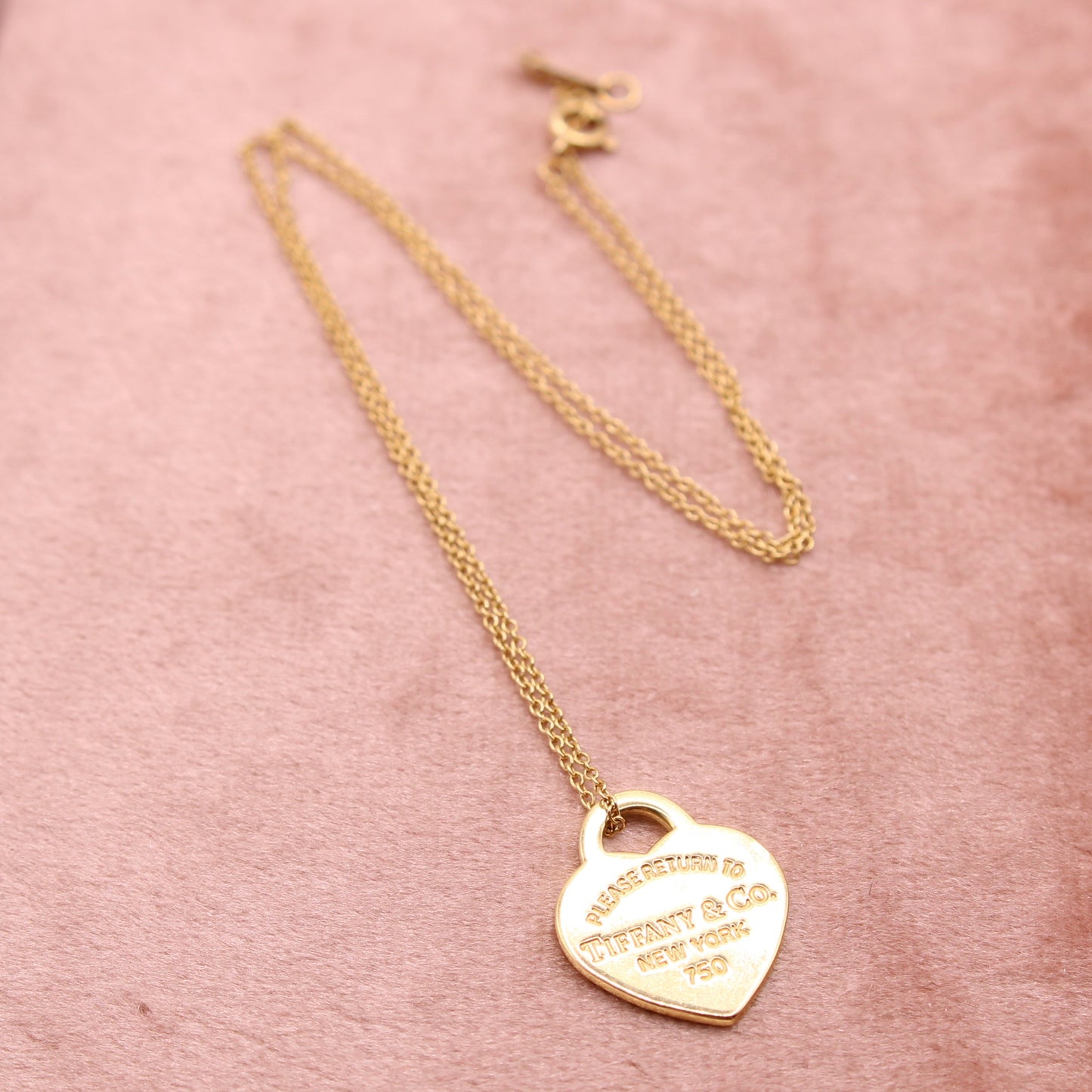 Tiffany & Company 18kt Yellow Gold Return To Heart Tag Chain Necklace 16"