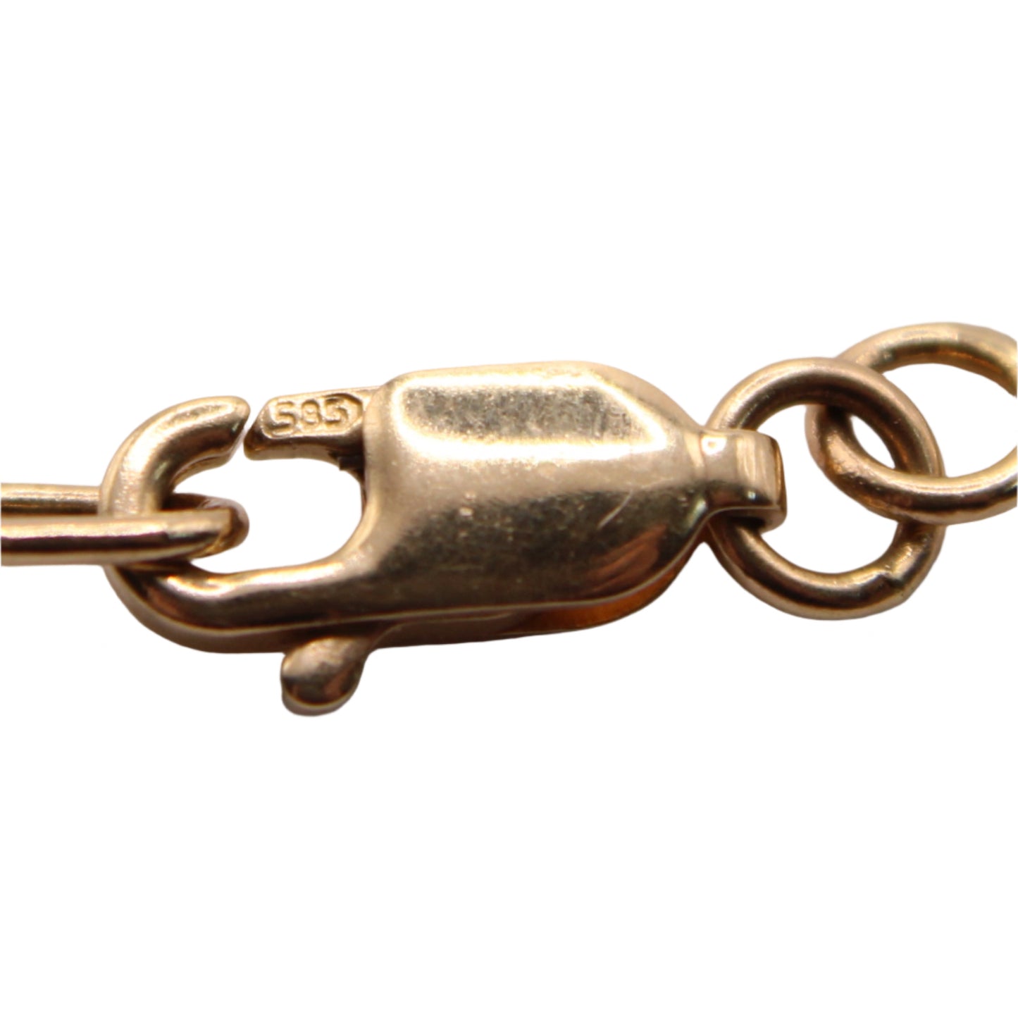 14kt Yellow Gold Round Circle Cable Link Chain Necklace 17"