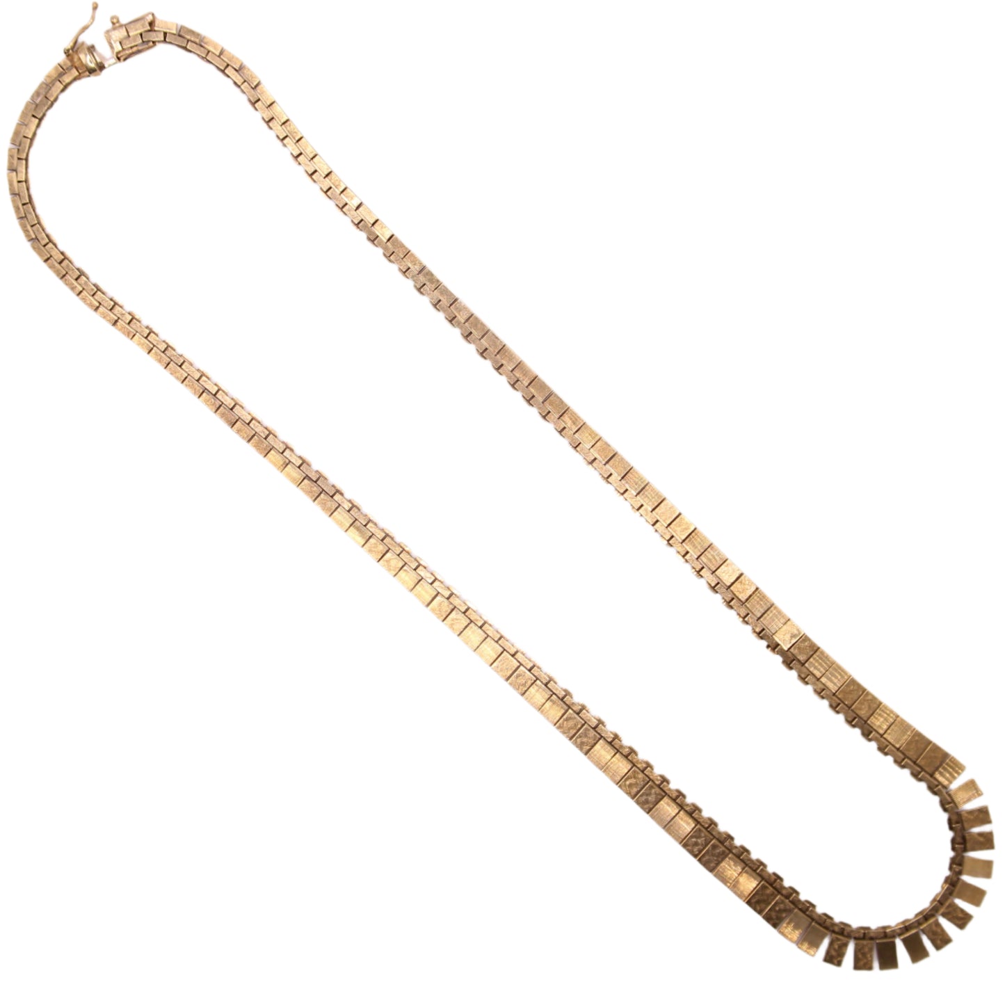 *SOLD* Vintage 8kt Yellow Gold Cleopatra Egyptian Revival Fringe Art Deco Necklace