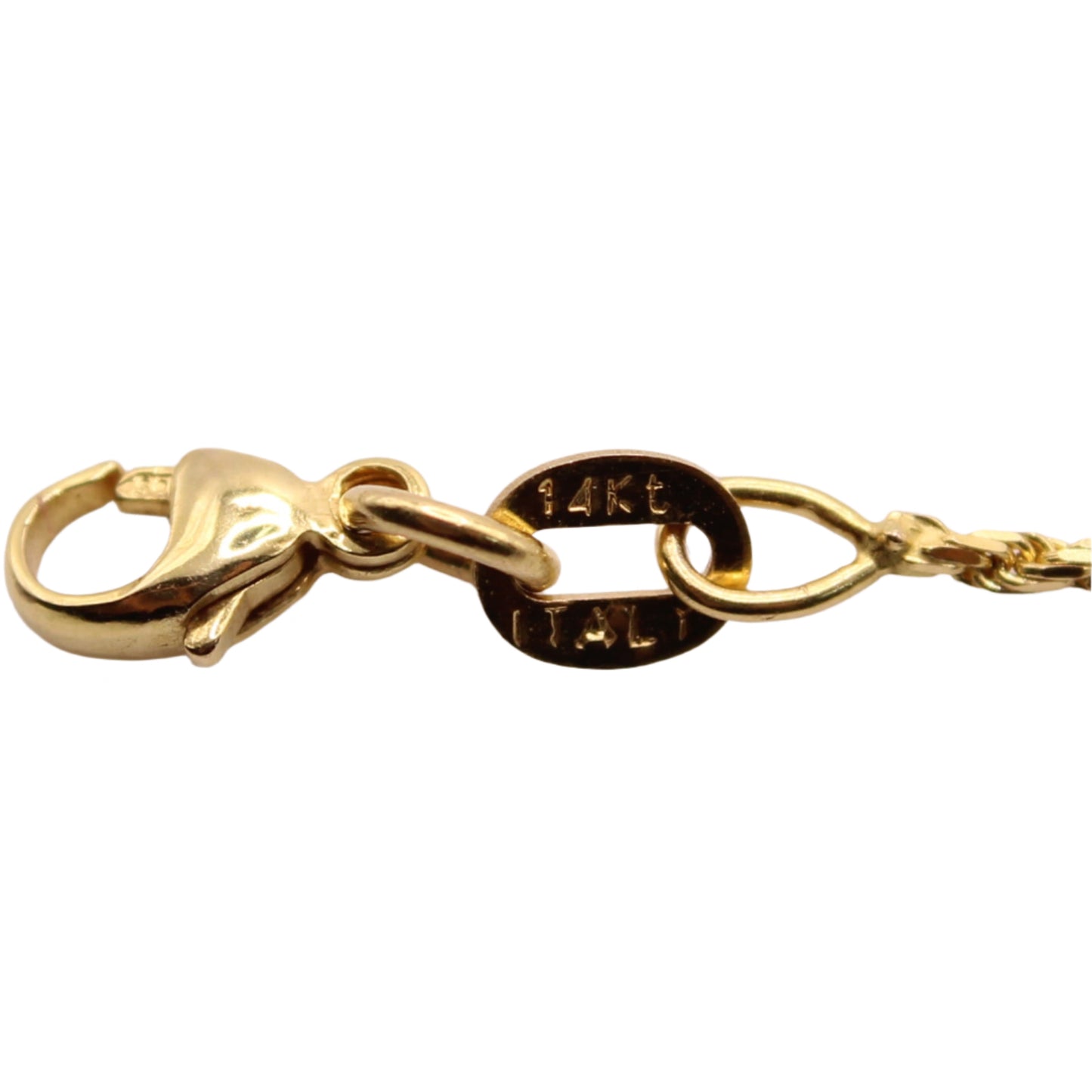 14kt Yellow Gold Classic Rope Twist Chain Link Necklace 18"