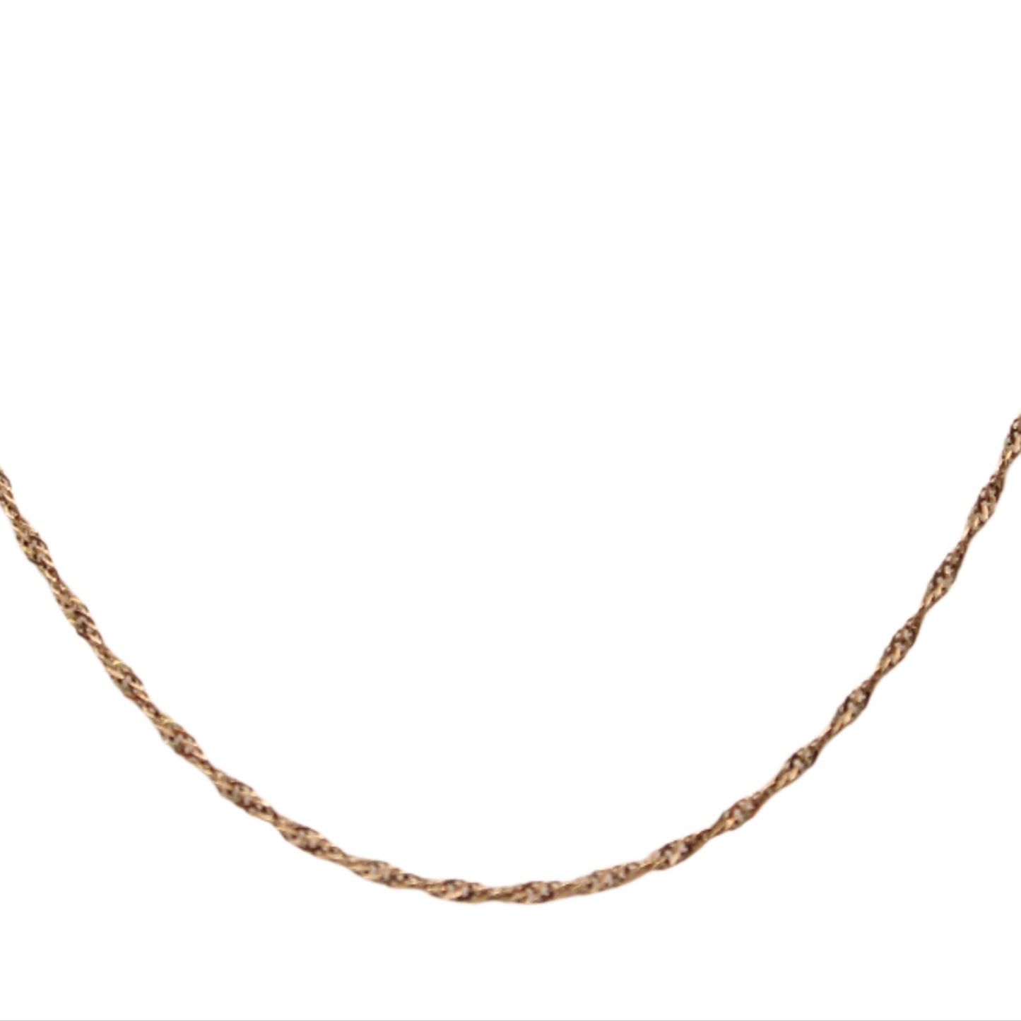 *SOLD* 10kt Yellow Gold Twisted Herringbone Dainty Chain Link Necklace 19"