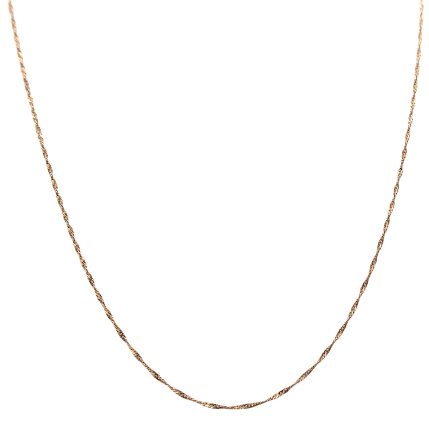 *SOLD* 10kt Yellow Gold Twisted Herringbone Dainty Chain Link Necklace 19"