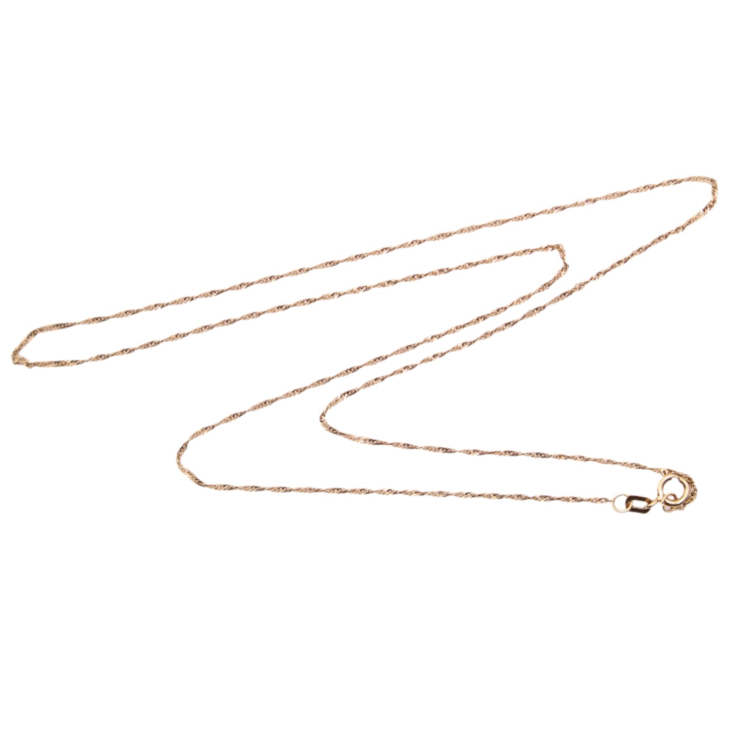 *SOLD* 10kt Yellow Gold Twisted Herringbone Dainty Chain Link Necklace 19"