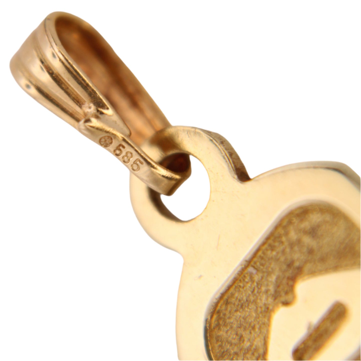 14kt Yellow Gold Egyptian Cartouche Hieroglyphics Personalized RONALD Pendant