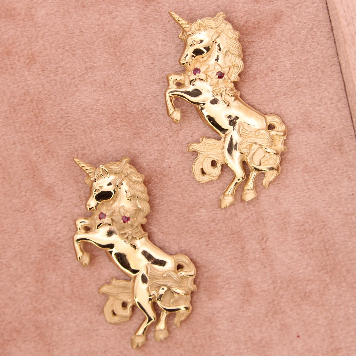 Gorham 10kt Yellow Gold Ruby Rare Collectible Unicorn Horse Pendant