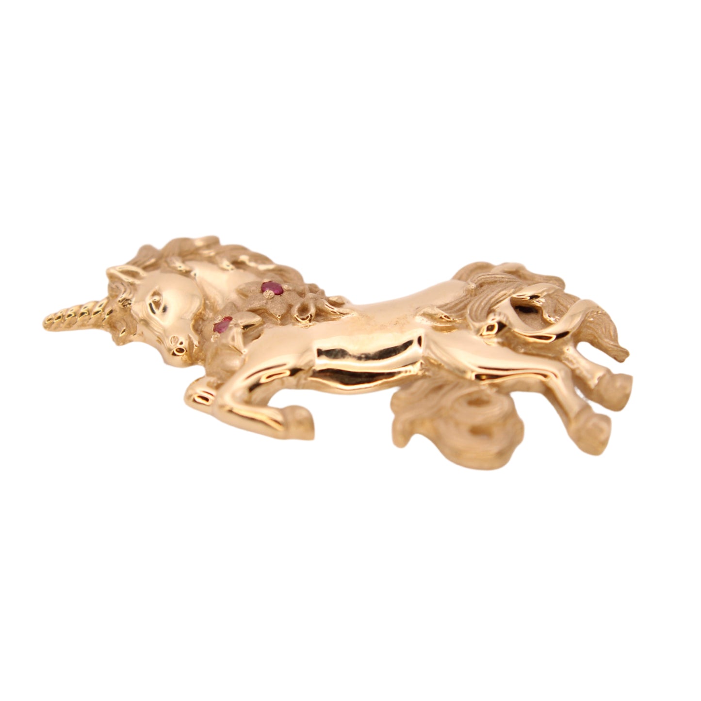 Gorham 10kt Yellow Gold Ruby Rare Collectible Unicorn Horse Pendant