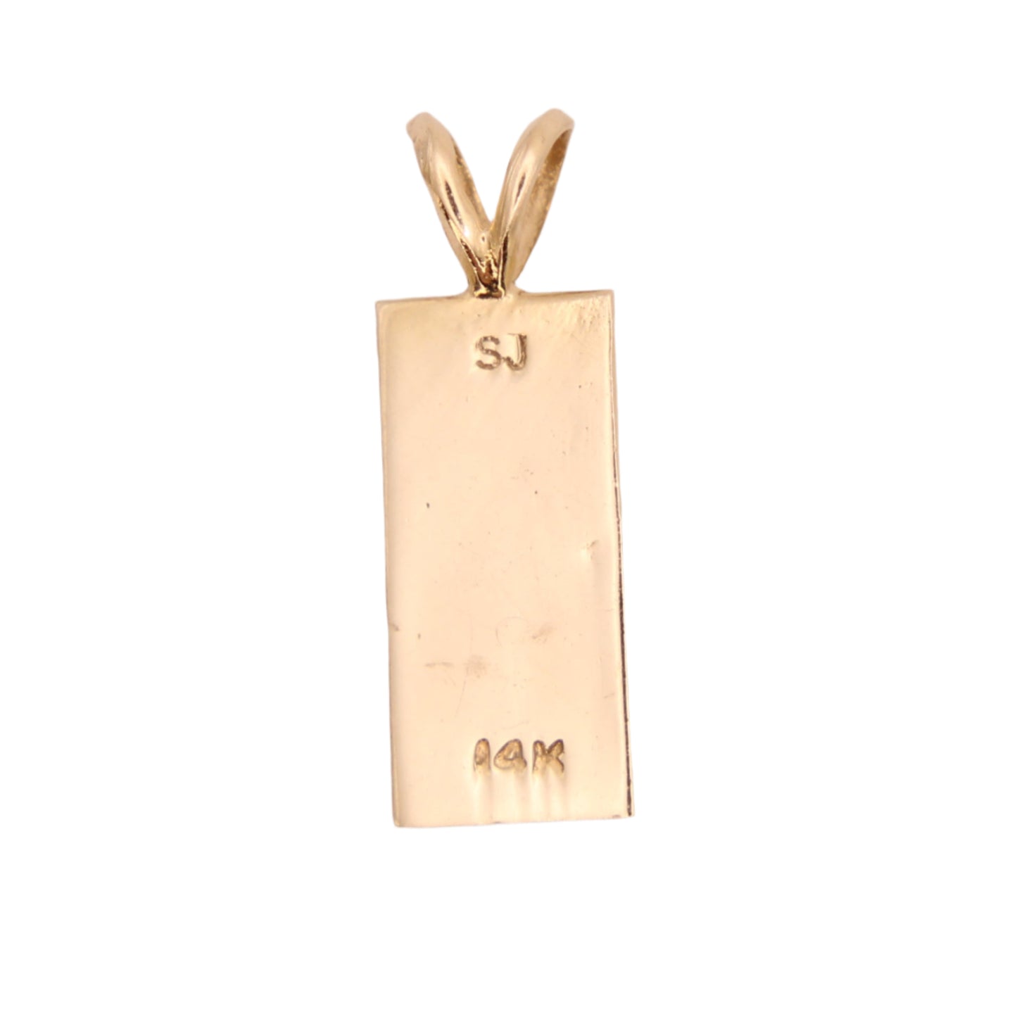 *SOLD* 14kt Yellow Gold Hawaiian Hand-Carved Initial Letter T Pendant