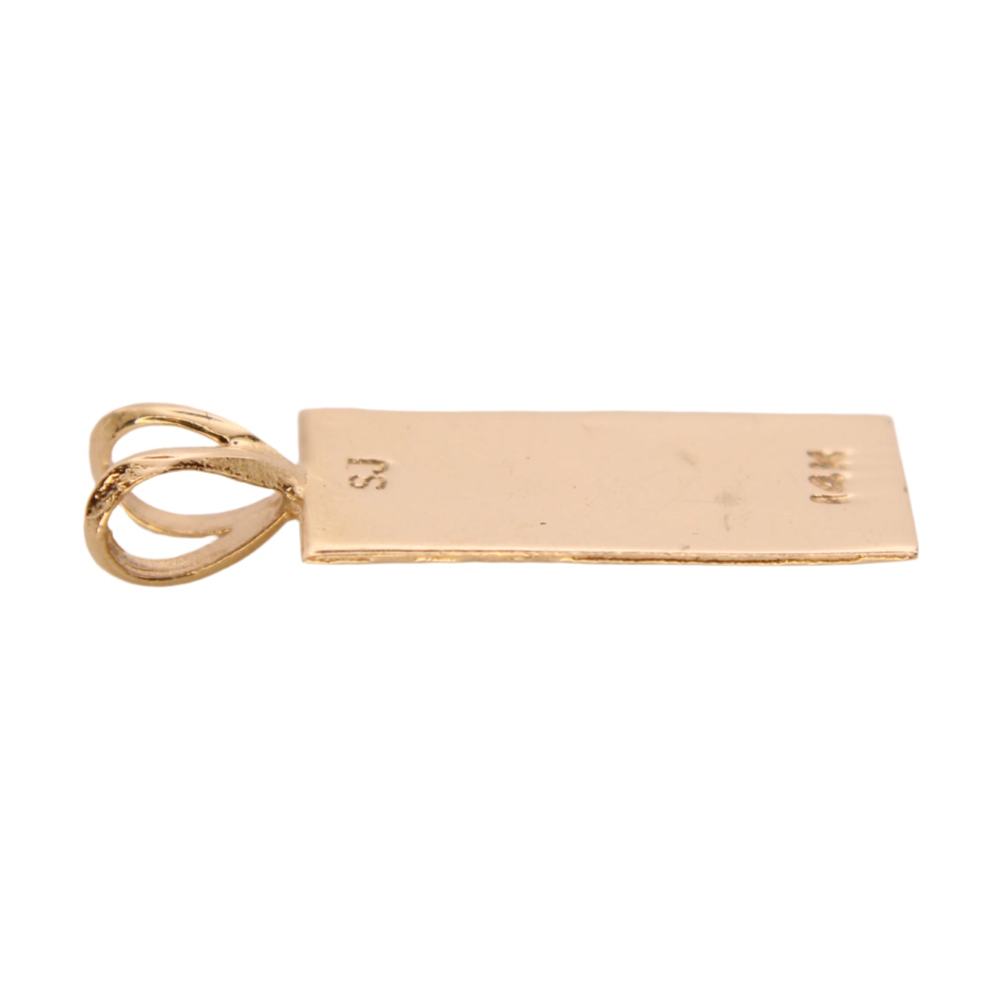 *SOLD* 14kt Yellow Gold Hawaiian Hand-Carved Initial Letter T Pendant