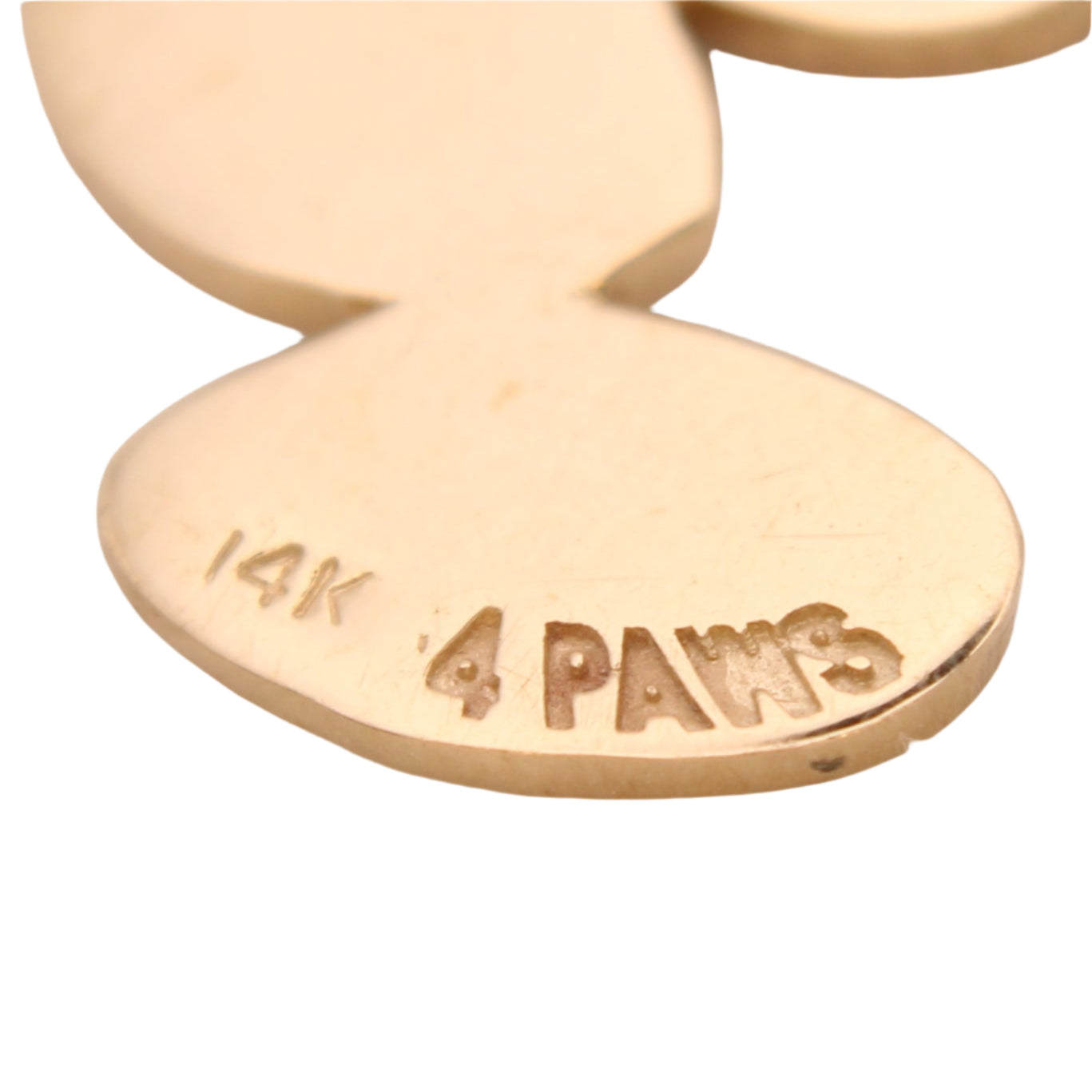 4Paws 14kt Yellow Gold Enamel Puppy Dog Journey Paws Pendant