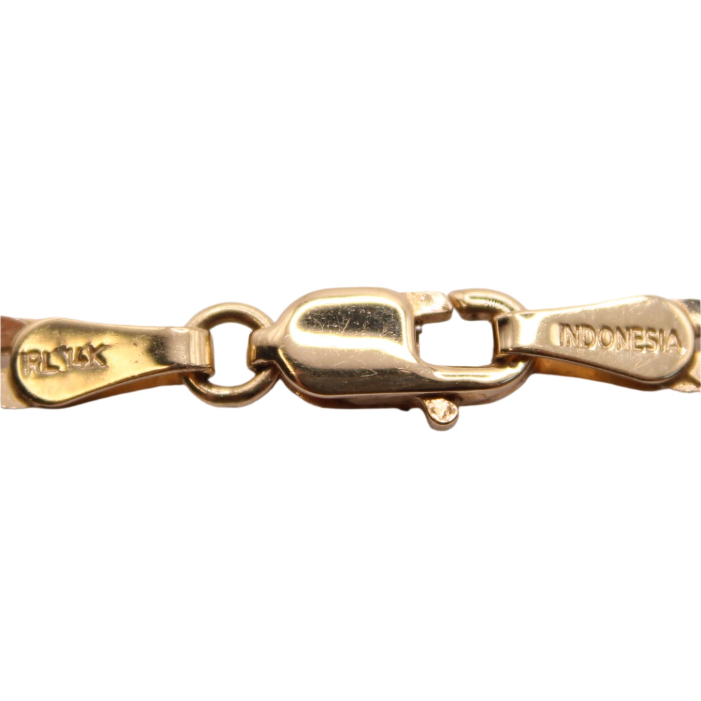 Ralph Lauren 14kt Yellow Gold Twisted Fancy Sequin Chain Link Necklace 22"