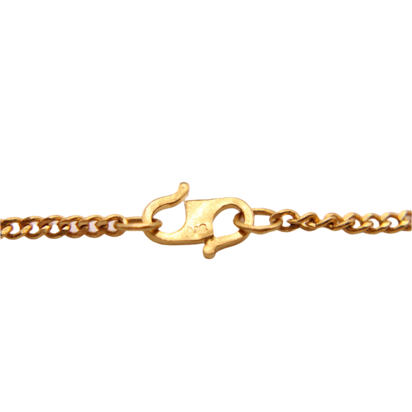 22kt Yellow White Two Tone Dubai Gold Ornate Leaves Scrolls Statement Necklace