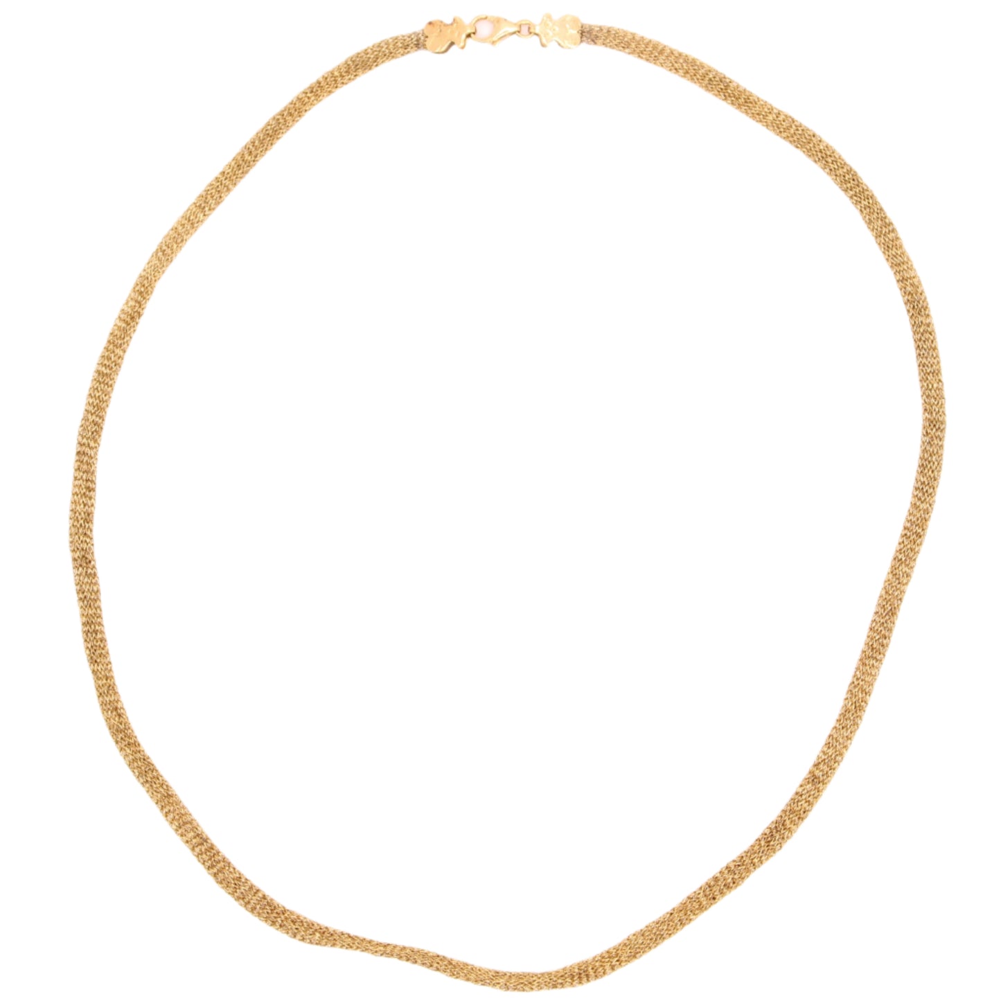 *SOLD* TOUS 18kt Yellow Gold Mesh Chainmail Choker 15" Necklace
