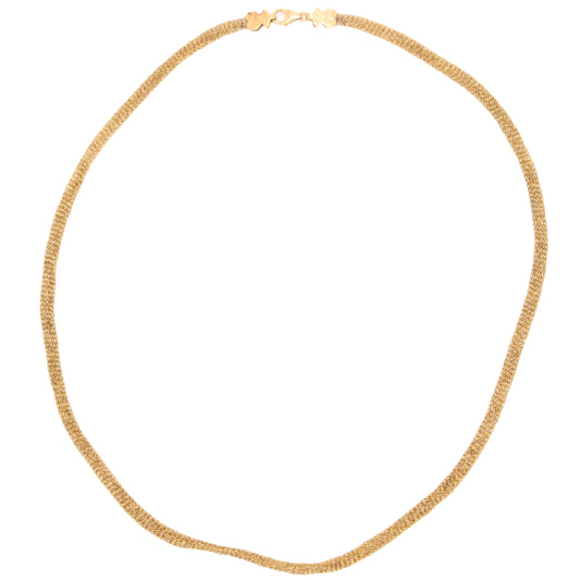 *SOLD* TOUS 18kt Yellow Gold Mesh Chainmail Choker 15" Necklace