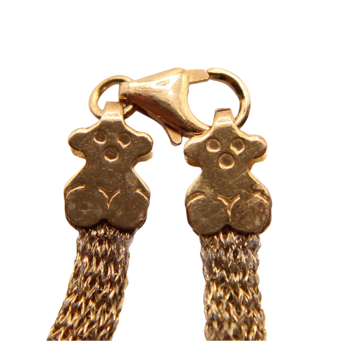 *SOLD* TOUS 18kt Yellow Gold Mesh Chainmail Choker 15" Necklace