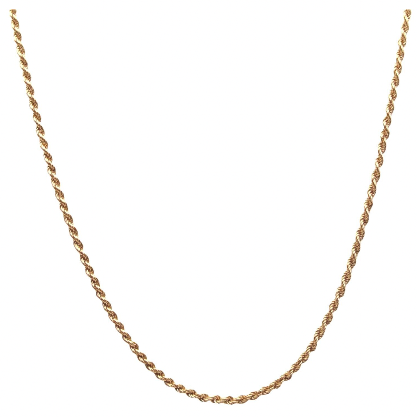 Oroamerica 14kt Yellow Gold Classic Rope Twist Chain Link Necklace