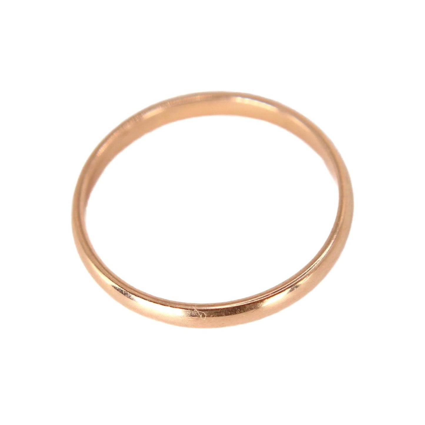 Vintage 14kt Rose Gold Plain Band Ring 2.2mm Classic Wedding Stacking Size 7