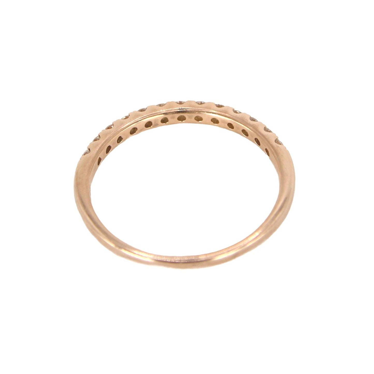 14kt Rose Gold Half Eternity Diamond Band Stacker Ring 0.50 CTTW Size 10.5